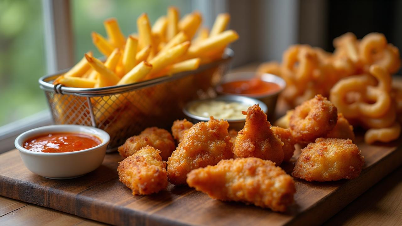 aperitive gatite in friteuza cu aer cald - cartofi prajiti, aripioare pui, mozzarella sticks