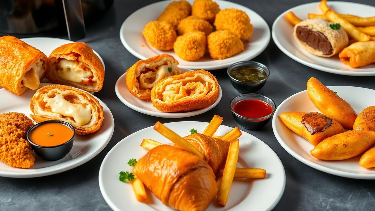 produse congelate gatite in air fryer - pizza rolls, nuggets peste, croissante, cartofi McCain