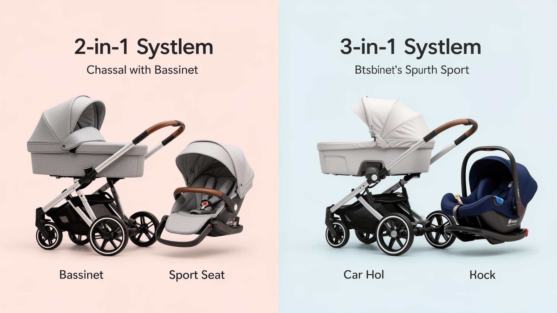 diferența dintre căruciorul 2-în-1 și 3-în-1