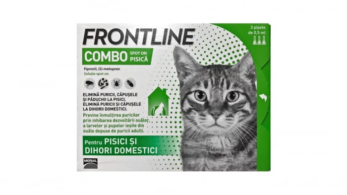 Frontline Combo Pisici - 3 pipete - Pachet economic pentru protecție pe termen lung