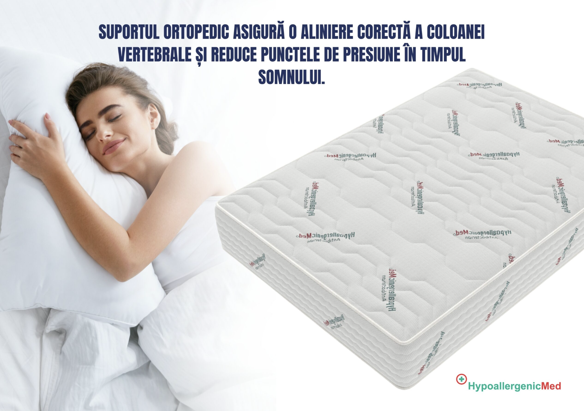 Saltea Somnart HypoallergenicMed Safe Relax Horeca 160x200 - Saltea ortopedică gama hotel cu tratament antialergic și fermitate mediu-tare