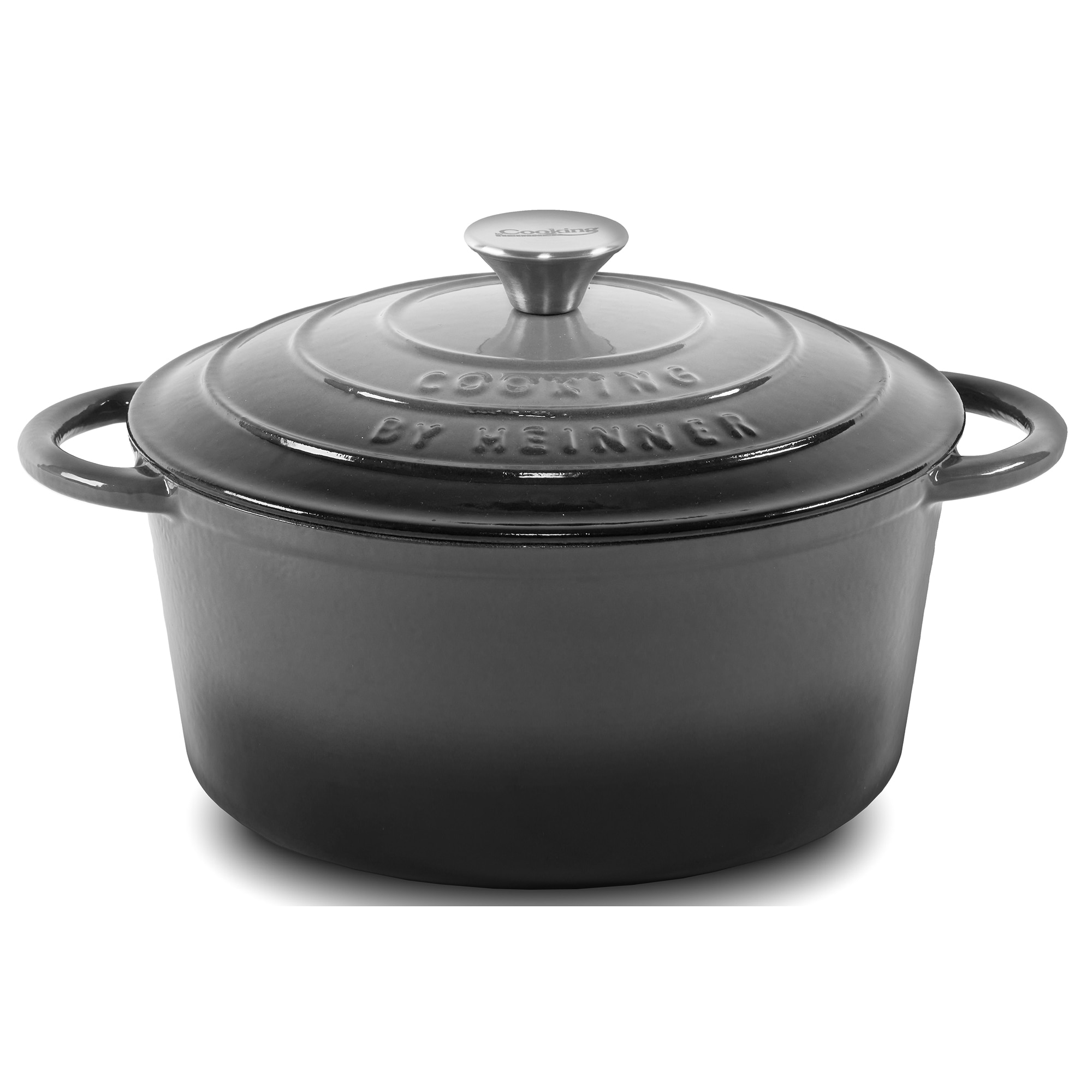 Semioală Cooking by Heinner Marble Grey cu capac - 4.8L - Capacitate mare pentru familii și mese festive